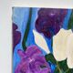 Tableau, huile sur toile fleurs
