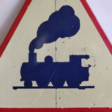 Panneau de signalisation plaque émaillée vintage SNCF