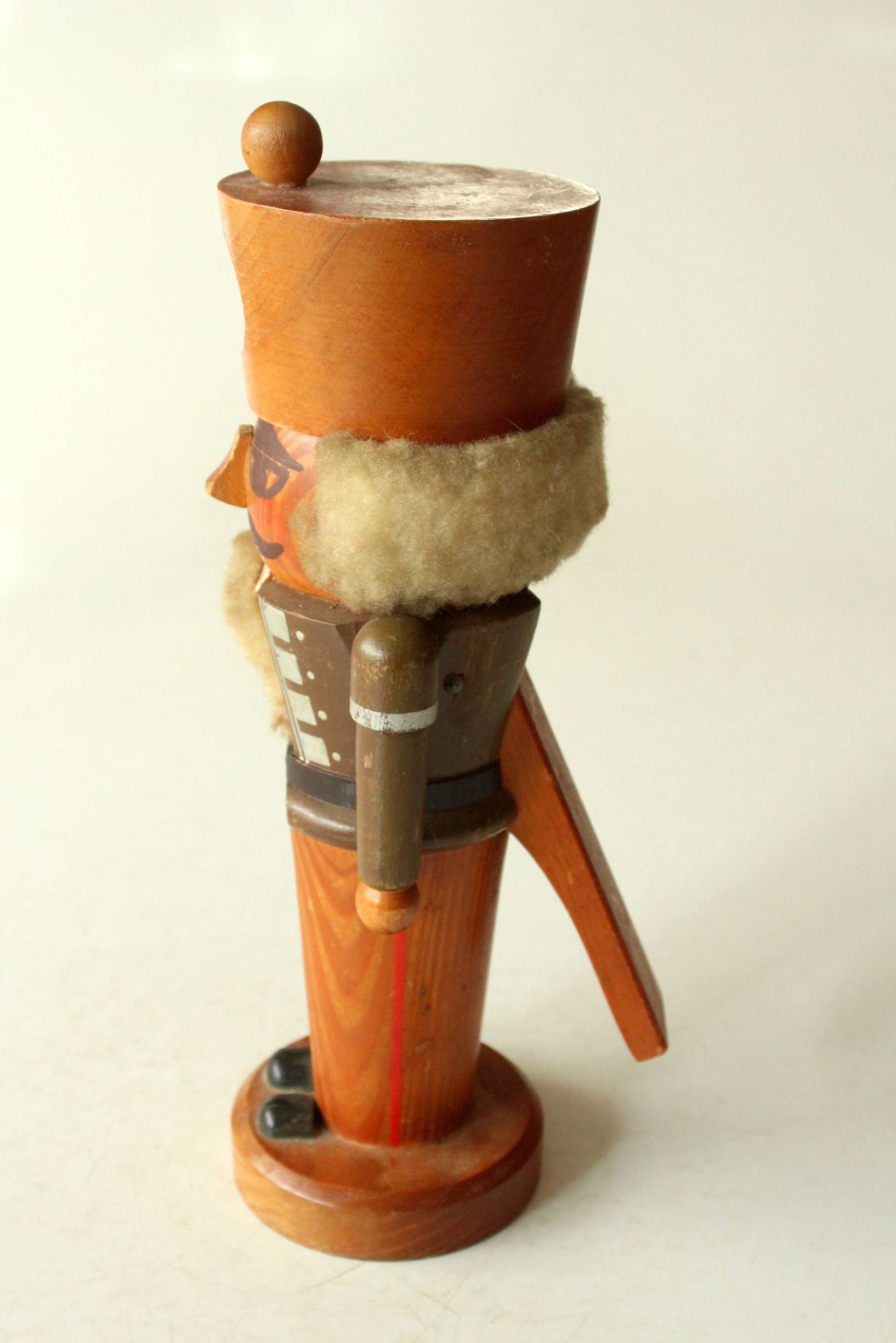 Handmade wooden nutcracker (miner), made in Erzgebirge/East Germany, vintage from the 1950s