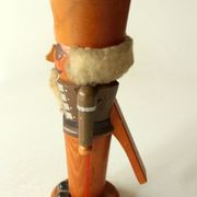 Handmade wooden nutcracker (miner), made in Erzgebirge/East Germany, vintage from the 1950s
