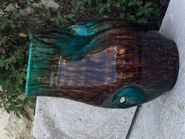 Signed accolay vase and numbered design and vintage