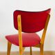 Set of 4 vintage chairs in oak and skai 1970