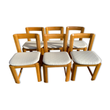 6 vintage chairs Scandinavian design Guilleumas