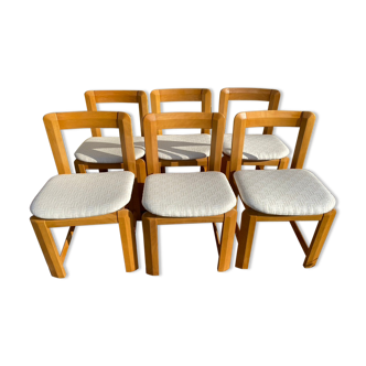 6 chaises vintage design scandinave Guilleumas