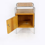 Bauhaus bedside table in chromed tubular steel, 1940s