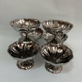 Stainless steel ice cream or dessert cups from the 70s