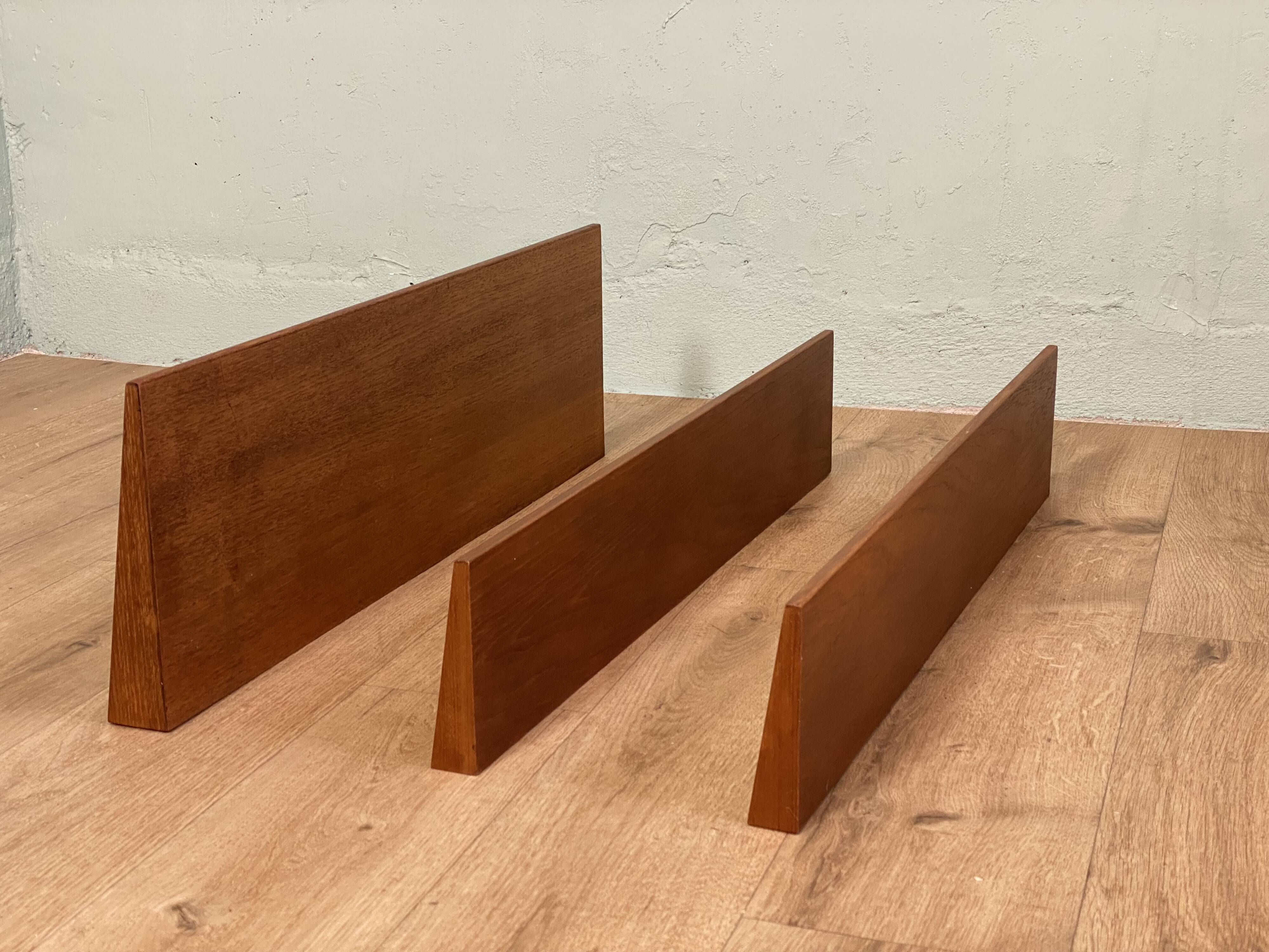 Vintage Scandinavian design teak wall shelves