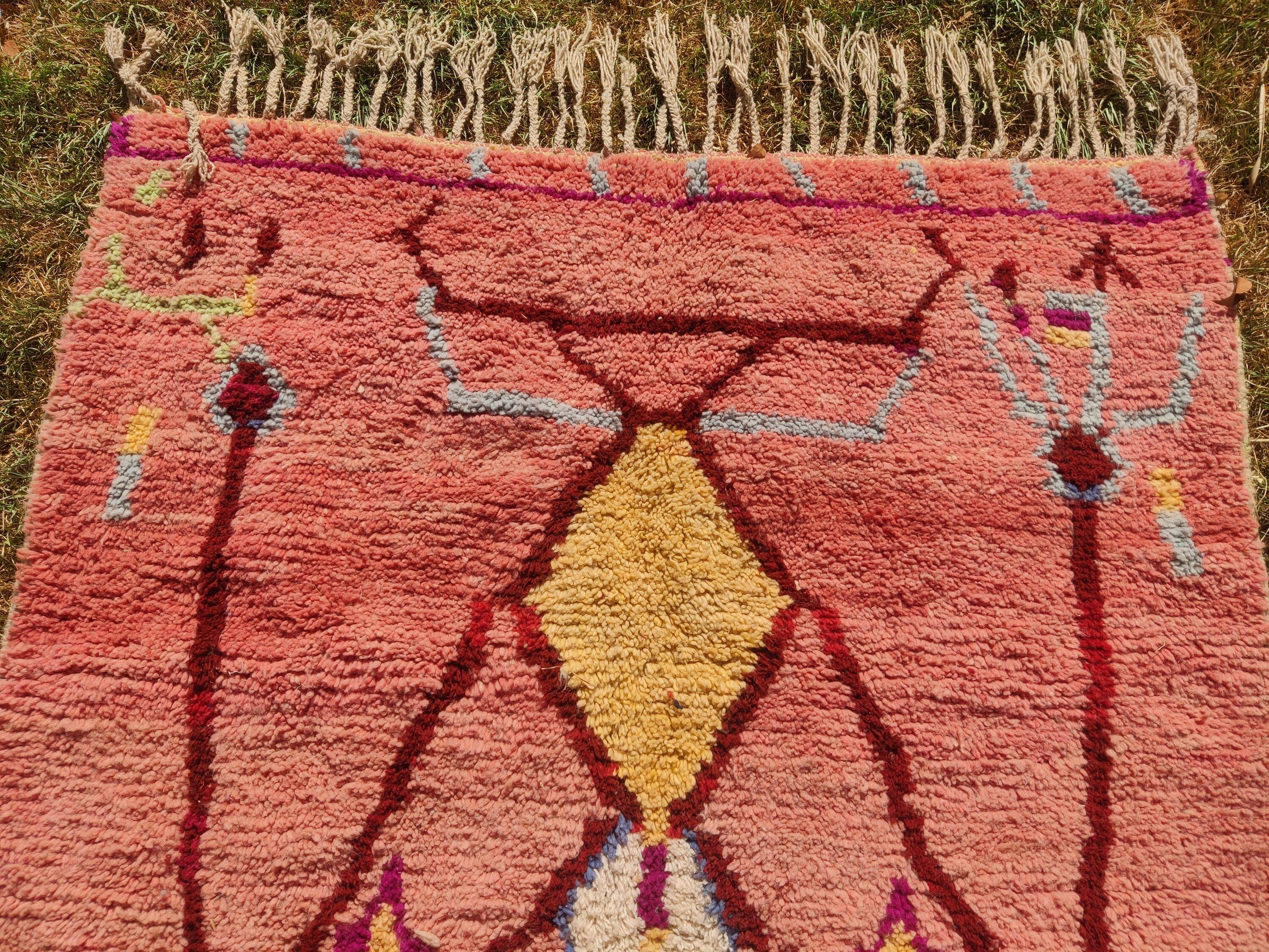 Handmade Moroccan rug pure wool 2.5x1.5 m