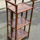 Vintage rattan and wicker shelf with 3 levels