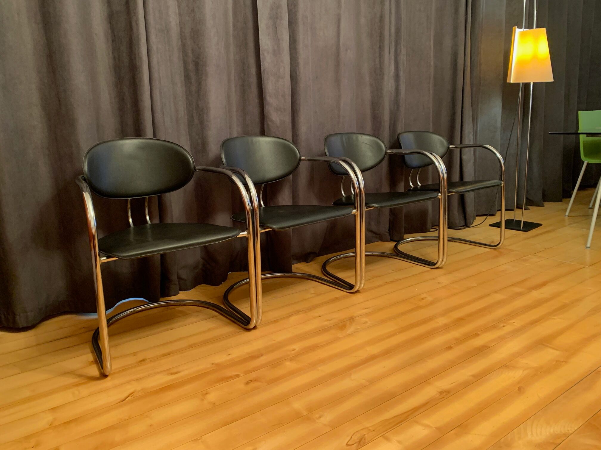 A set of four chairs, Italy, 1980s.