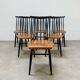 6 Fanett chairs by Ilmari Tapiovaara, Scandinavian, 1960s