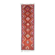 1970s Vintage Turkish Hand-Knotted Wool Cotton Pink Runner Rug 91x340