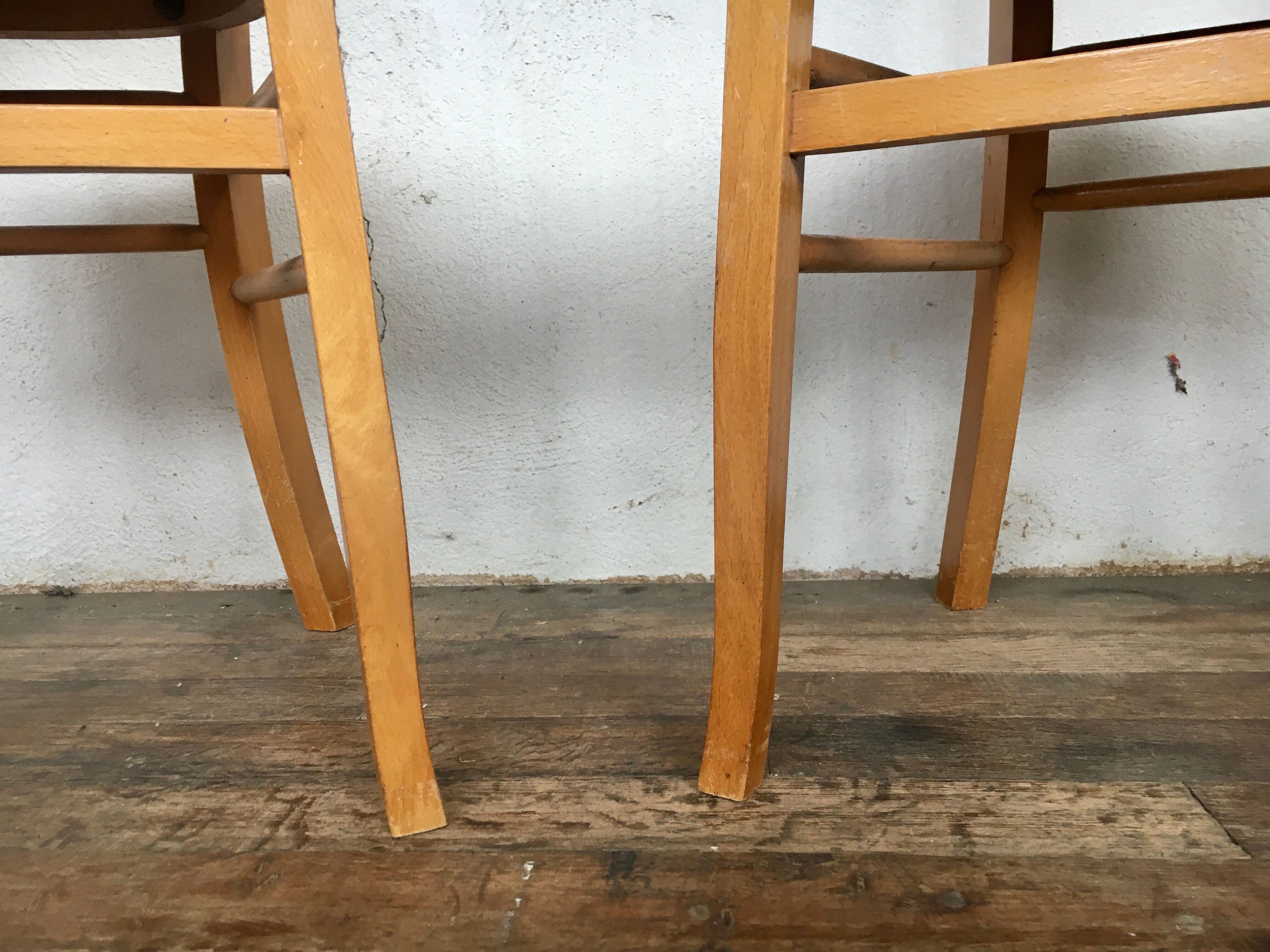 Pair of wooden chairs 1950