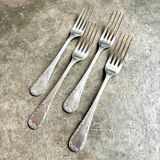 4 silver-plated forks