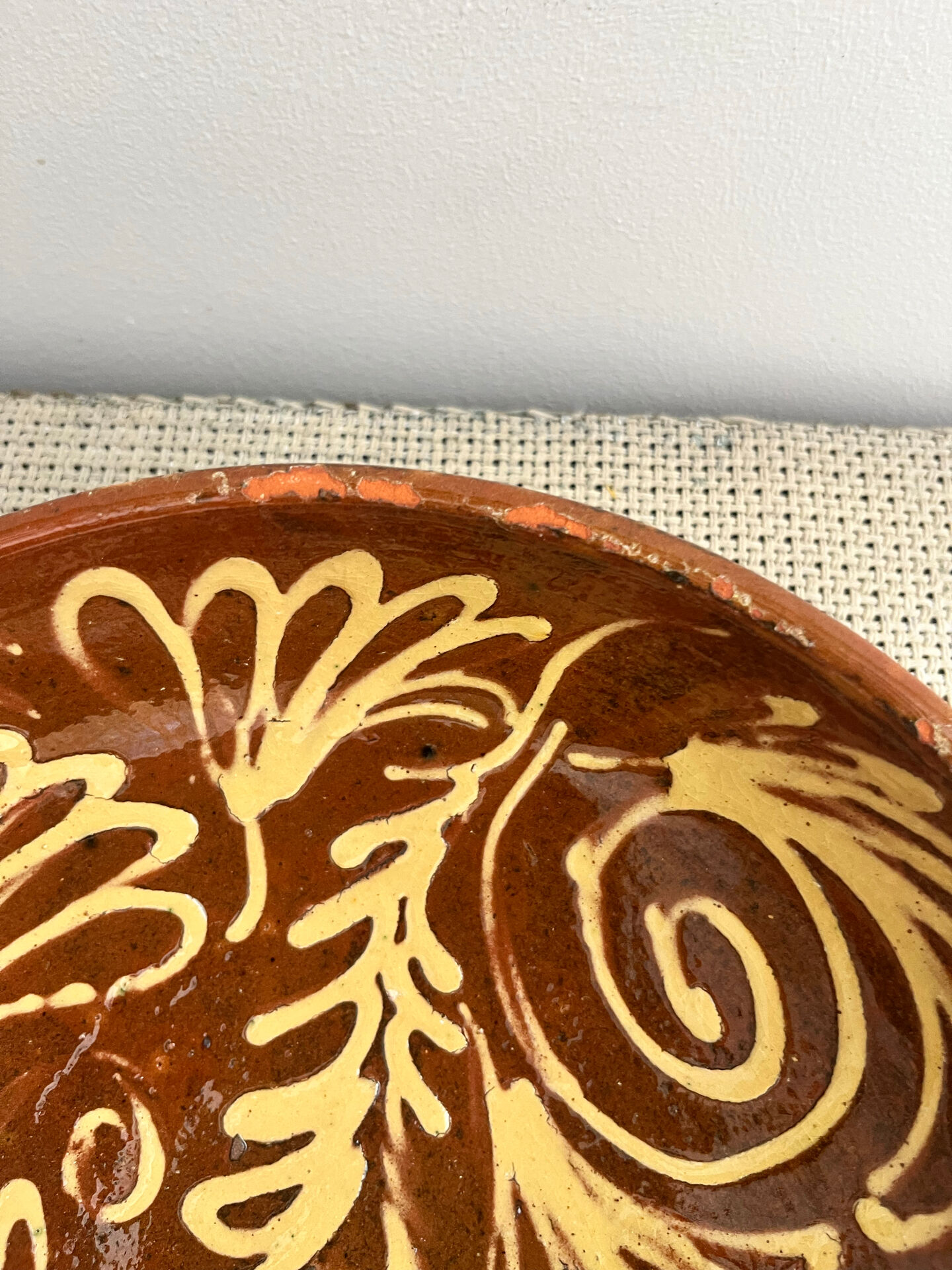 Glazed terracotta salad bowl