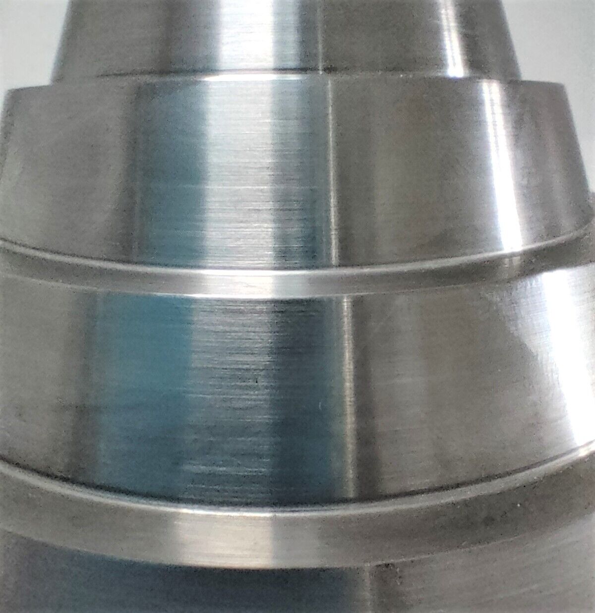 Solid steel candle holder turned design