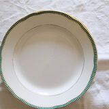 Set of 12 porcelain soup plates collection ''Juan'' Sarreguemine Digoin 1950