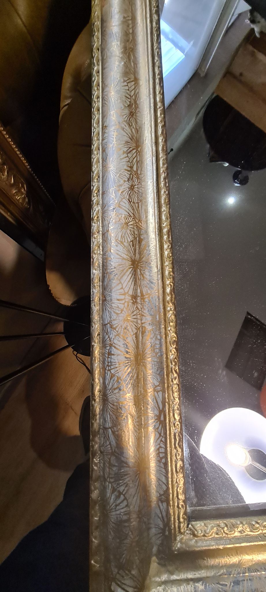 Mirror 1900 original wood 70x58 mercury glass
