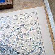 Map of Pas-de-Calais, printed in 1889.