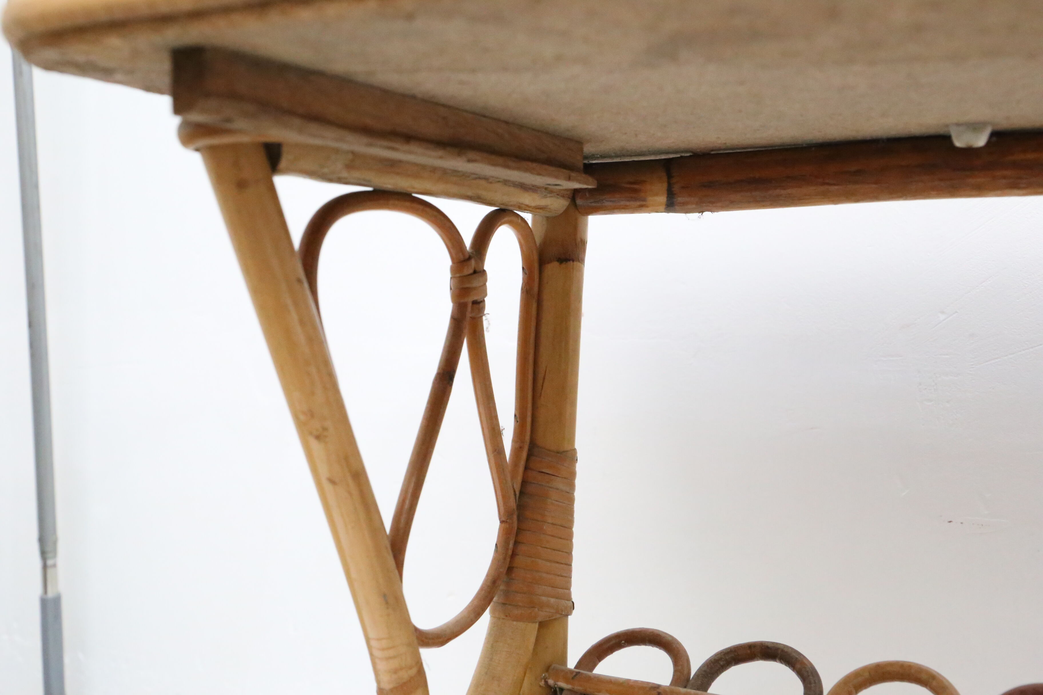 Side table in rattan