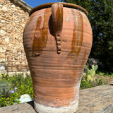 Ancient terracotta pottery jar