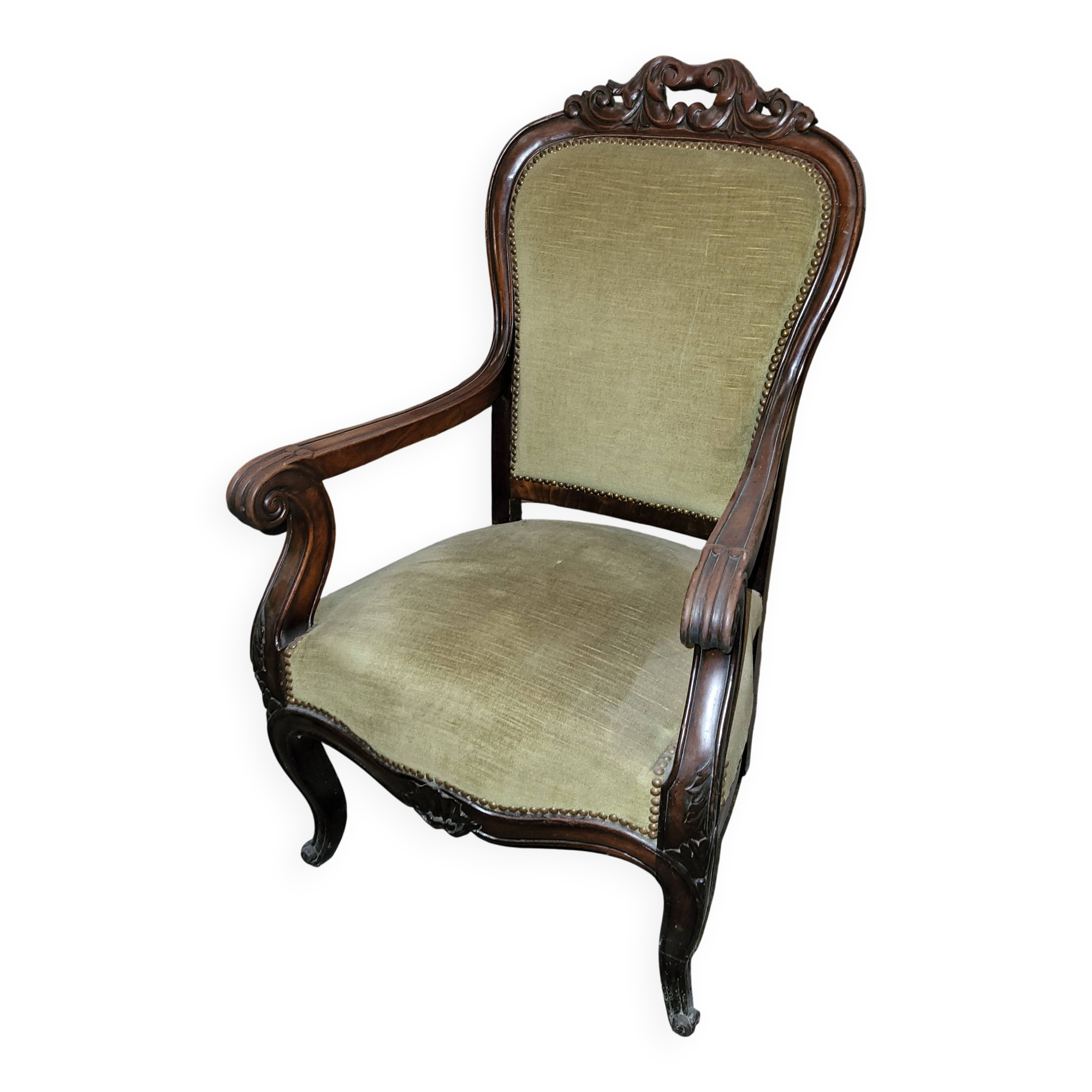 Walnut armchair