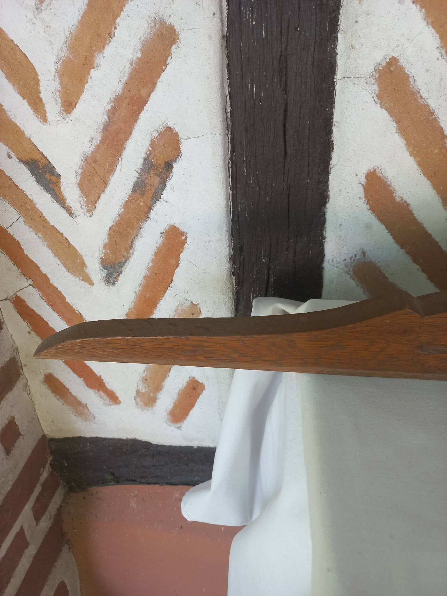 Oak pediment