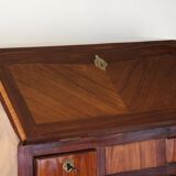 Louis XV style slant-front desk with precious wood veneer, 19th century