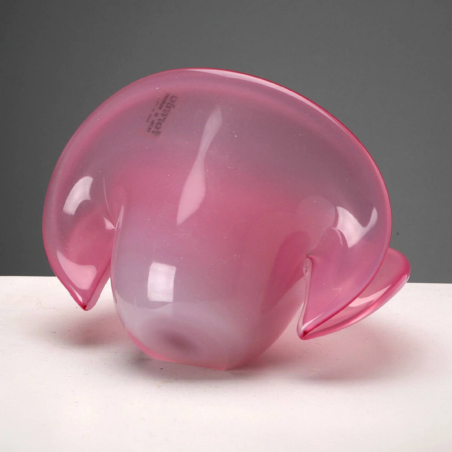 Vintage Murano glass shell from Formia, Italy, 1970s.