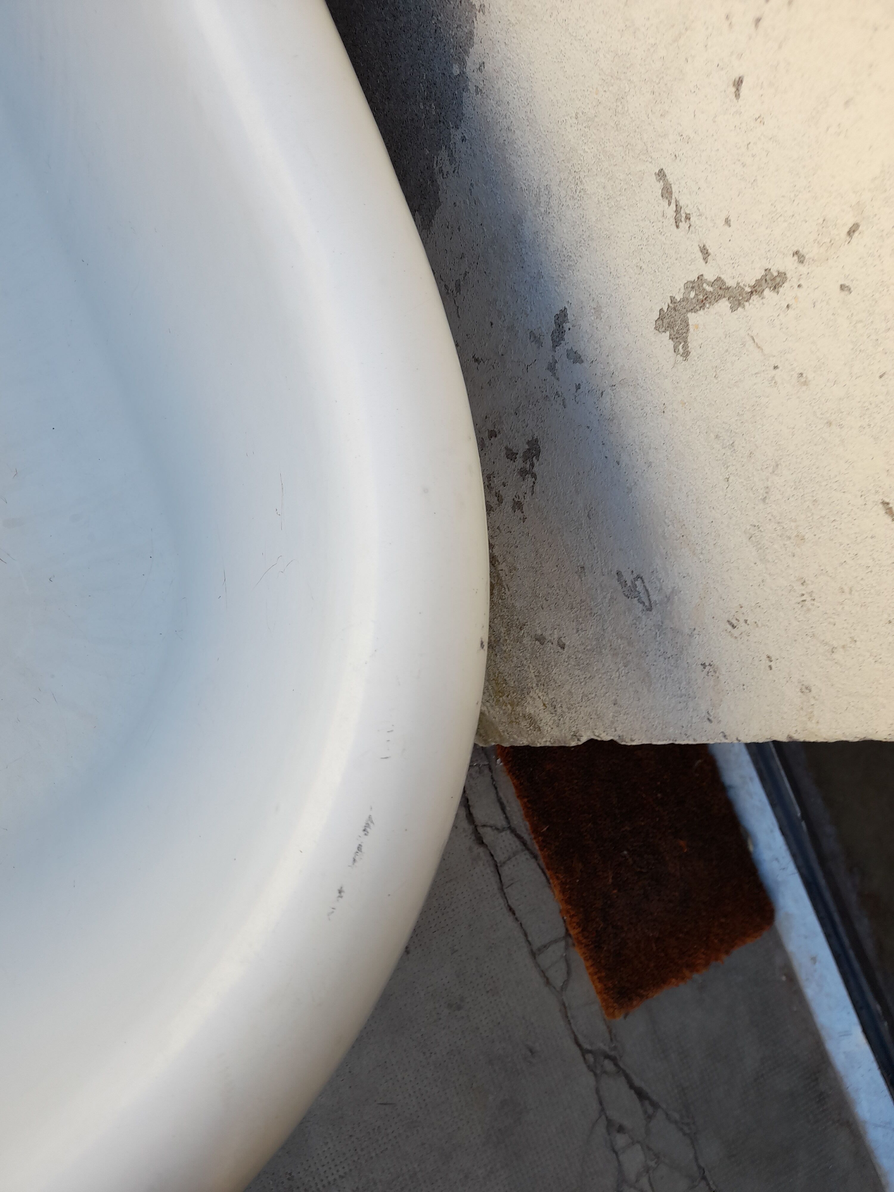 Old enamelled cast bath 19th