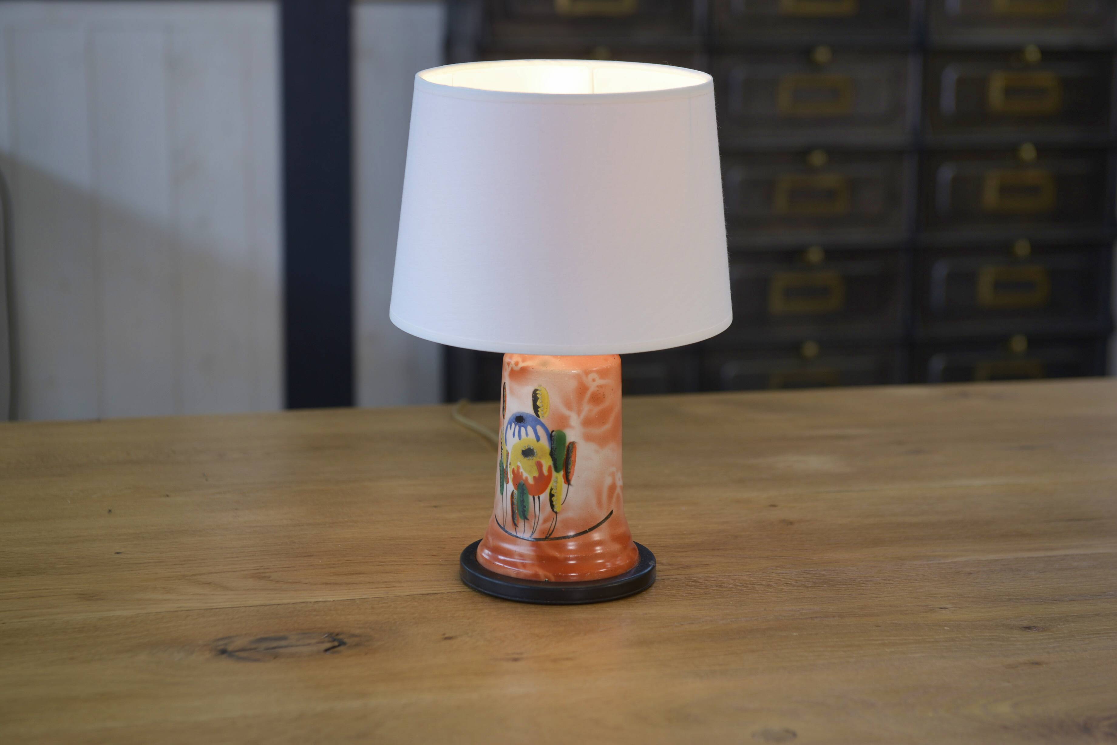 Art Nouveau ceramic lamp 1920s