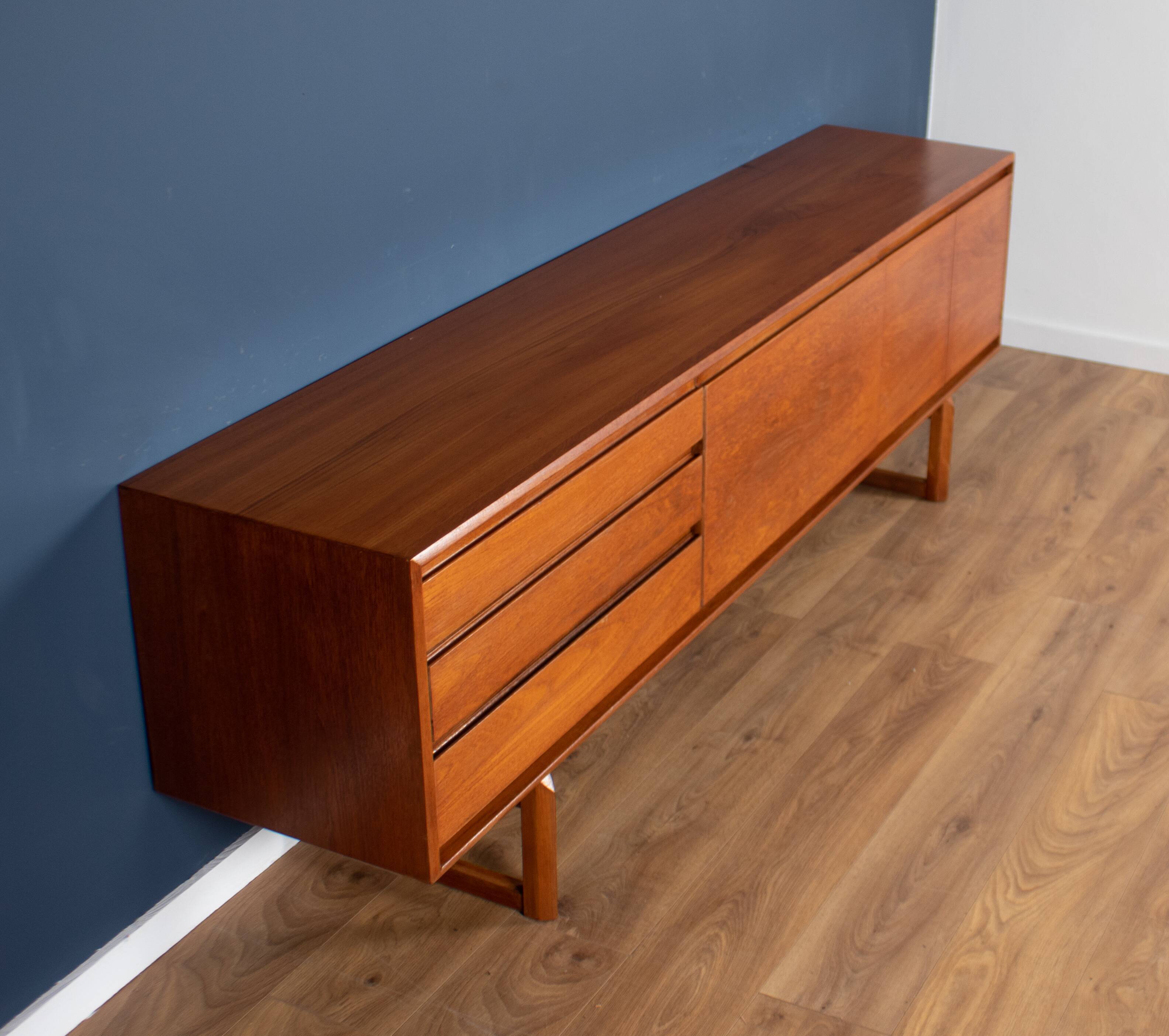 Long retro teak 1960s white & newton 'chilgrove' sideboard