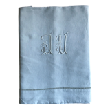Old linen and cotton towel dyed celadon