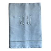 Old linen and cotton towel dyed celadon