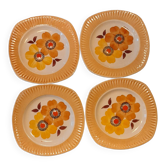 4 assiettes vintage annees 70 mondovi italie