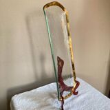 Glass dish signed Annie Glass 37/310 made in the USA 24k gold-plated rim