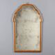 Antique walnut mirror with mercury glass, Italy, 19th century