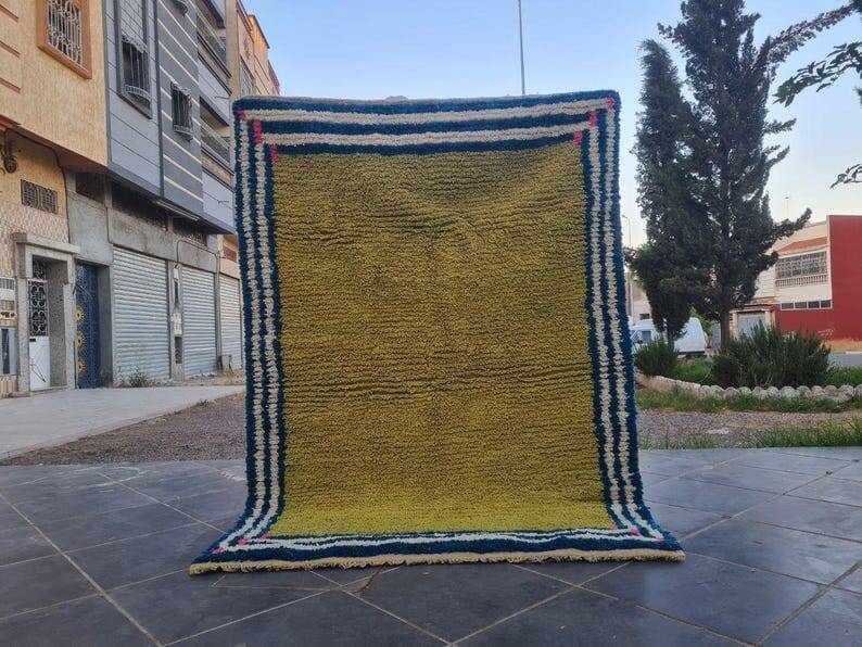 Tapis en laine pure fait main traditionnelle artisanale 2/3 m