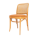 Thonet chair in rattan, camel faux leather and wood - 1960s
