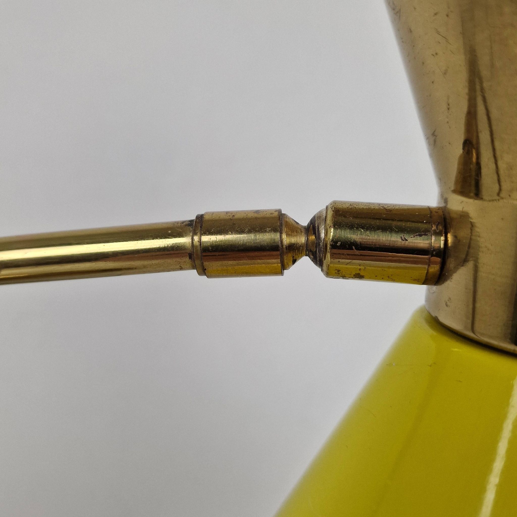 Brass Table Lamp Attributed to Hala Zeist, Netherlands, 1950s