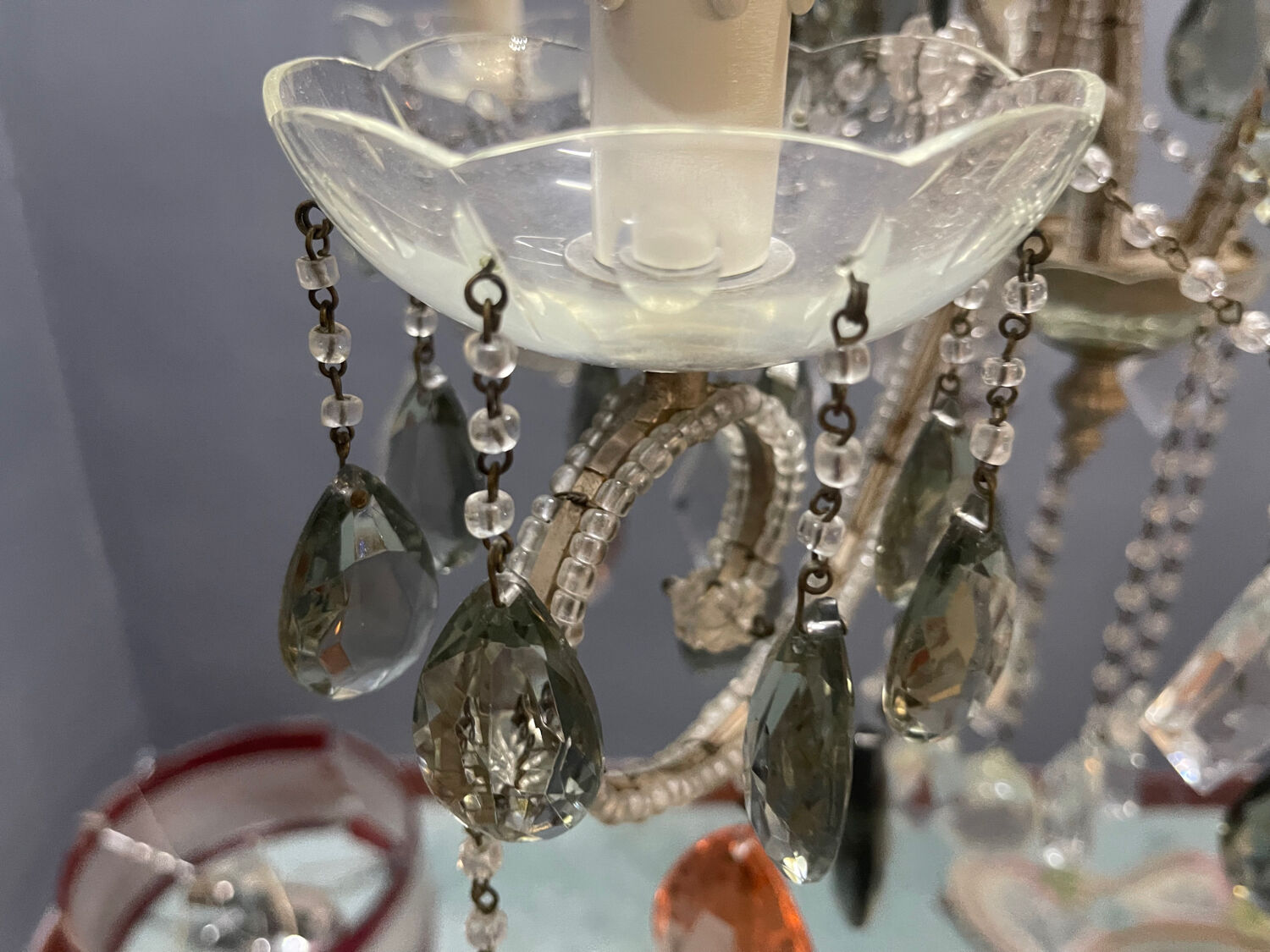 Crystal Beaded Italian Chandelier 1950/60’s