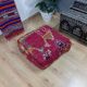Handmade Berber pouf in wool 60 X 60 X 20 CM