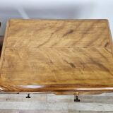 Art Decò bedside tables in blond walnut with drawer and shelf