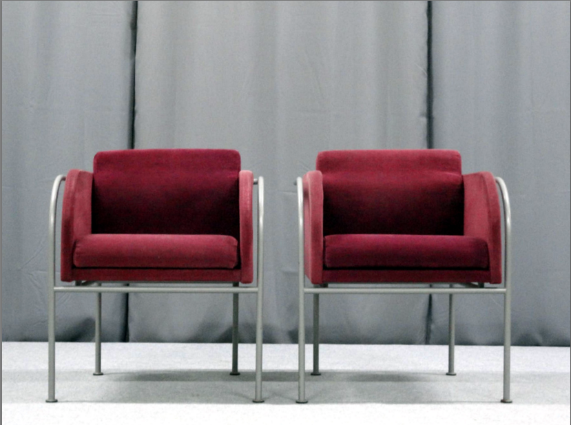Pair of velvet armchairs 1960