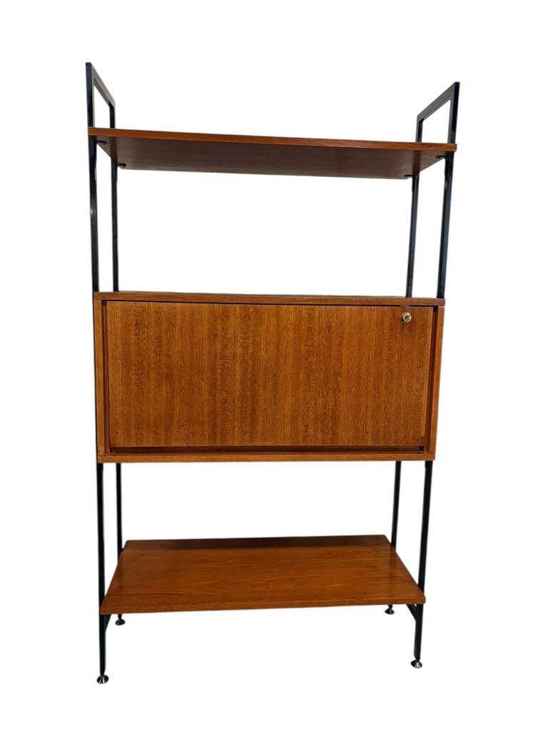 Vintage wooden wall-mounted furniture on legs / MDK secretary