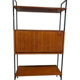 Vintage wooden wall-mounted furniture on legs / MDK secretary