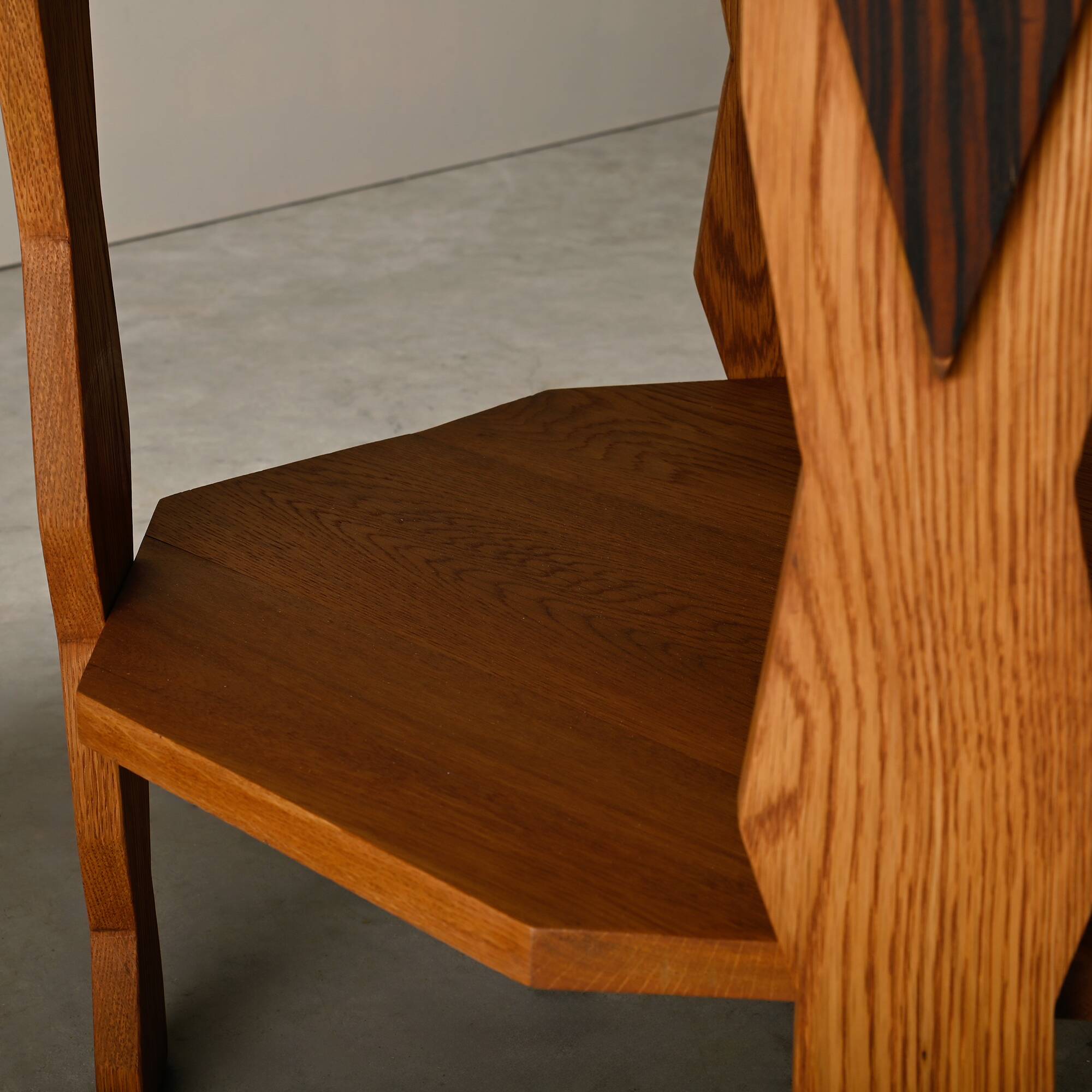 Dutch Art Deco Amsterdam School side table in solid oak, 1930s