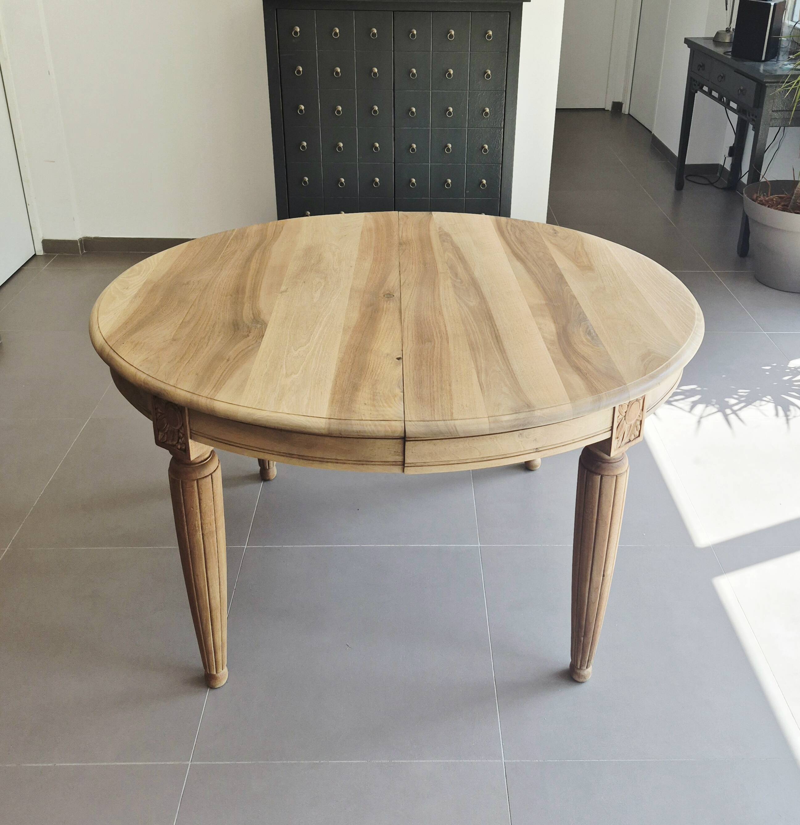Table ronde extensible art déco