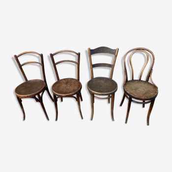 Set de 4 chaises bistrot Fischel Baumann et Thonet