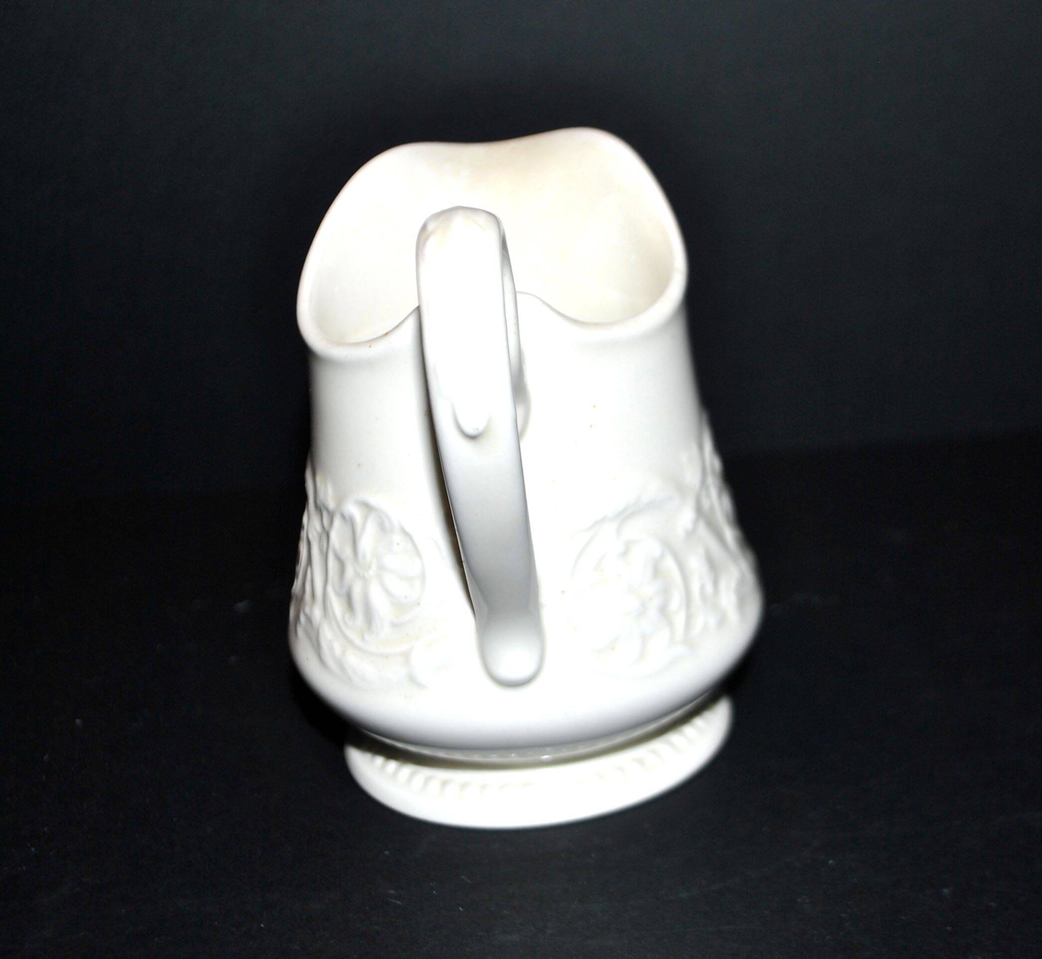 Wedgwood "Patrician" molded opaque earthenware pitcher, England Etruria Barlaston